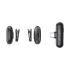 ACEFAST R1 Wireless Lavalier Dual Microphone For iPhone Android USB-C 360° Omnidirectional Deep AI Noise Cancellation - Black